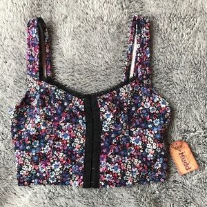(NEW) Mudd Bustier Bralette Top Floral Print